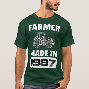 Vintager Bauer Geboren 1987 36 Jahre alte Väter D T-Shirt