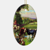Vintager Bauernhof Keramikornament (Rechts)