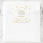 Vintager Bauernhof Quadratischer Aufkleber (Tasche)