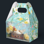 Vintager Bauernhof Rustikales Hen & Floral Ostern Geschenkschachtel<br><div class="desc">Feiern Sie Ostern mit diesem Vintagen Bauernhof-Greifkasten, der eine wunderschön illustrierte Henne in einem rustikalen Koffer beherbergt, umgeben von sanften Pastellfloralen auf einem zarten blauen Hintergrund. Diese Shabby Chic-Geschenkboxen ist ideal für Osterfeiern, Leckereien, Gastgeschenke und Frühjahrsfeiern. Egal, ob Sie einen Osterbrunch, eine Babydusche oder eine Ansammlung im Bauernstil beherbergen, diese...</div>