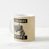 Vintager Bauernhof-Traktor Kaffeetasse (Vorderseite Links)