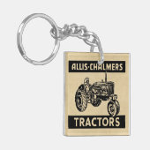 Vintager Bauernhof-Traktor Schlüsselanhänger (Vorderseite links)