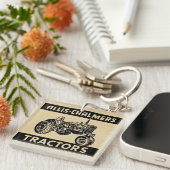 Vintager Bauernhof-Traktor Schlüsselanhänger (Vorderseite rechts)