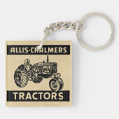 Vintager Bauernhof-Traktor Schlüsselanhänger (Rückseite)