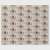 Vintager Bauernhof Weihnachtsfeiertag Muster Geschenkpapier (Flach)