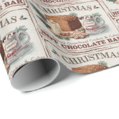 Vintager Bauernhof Weihnachtsfeiertag Muster Geschenkpapier (Rolleneckpunkt)