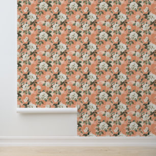 Vintager Bauernhof Weiße Rosen #3 Tapete