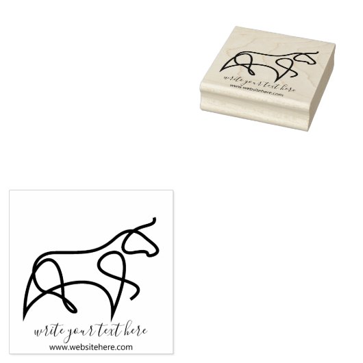 Vintager Bauernstier Gummistempel (Stempel)