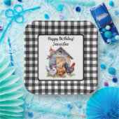 Vintager Bauernstil Geburtstagspapier Pappteller (Party)