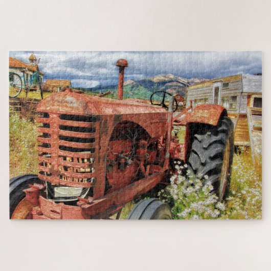 Vintager Bauerntracker Jigsaw Puzzle (Horizontal)