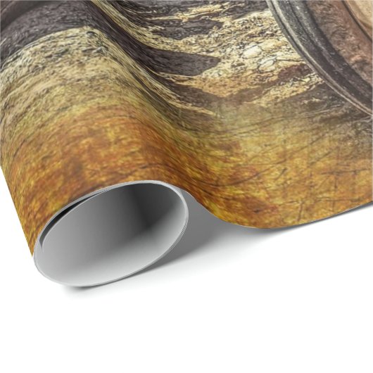 Vintager Bauerntraktor Geschenkpapier (Rolleneckpunkt)