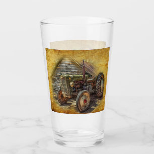 Vintager Bauerntraktor Glas