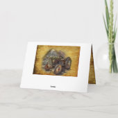 Vintager Bauerntraktor Karte (Rückseite)