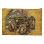 Vintager Bauerntraktor Kissenbezug (Rückseite)