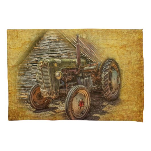 Vintager Bauerntraktor Kissenbezug (Vorderseite)