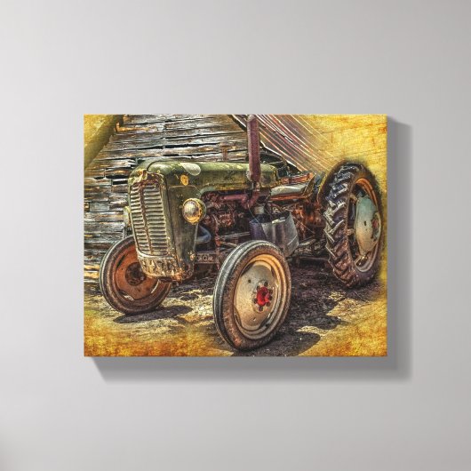 Vintager Bauerntraktor Leinwanddruck (Vorderseite)
