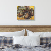 Vintager Bauerntraktor Leinwanddruck (Insitu (Schlafzimmer))