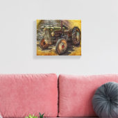 Vintager Bauerntraktor Leinwanddruck (Insitu (Wohnzimmer))