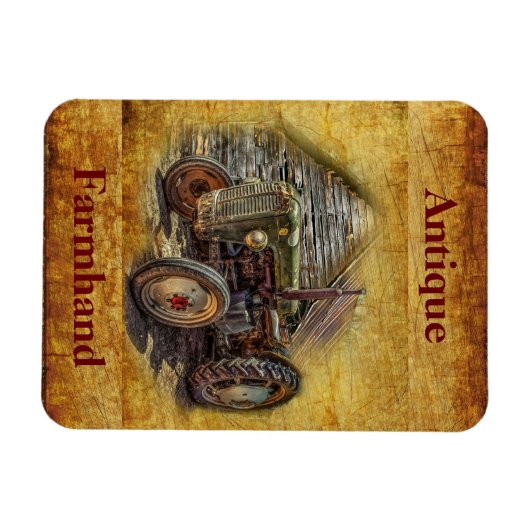Vintager Bauerntraktor Magnet (Horizontal)