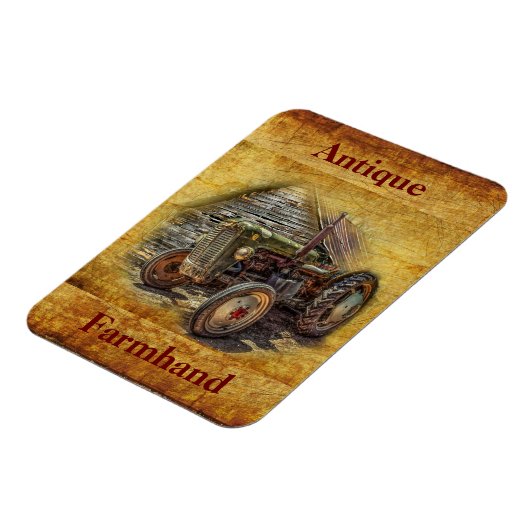 Vintager Bauerntraktor Magnet (Linke Seite)