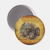 Vintager Bauerntraktor Magnet (Vorderseite/Rückseite)