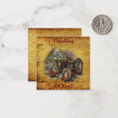 Vintager Bauerntraktor Mitteilungskarte (Vorderseite/Rückseite Beispiel)