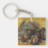Vintager Bauerntraktor Schlüsselanhänger (Vorderseite)