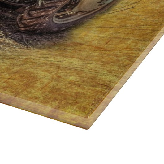 Vintager Bauerntraktor Schneidebrett (Ecke)