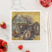 Vintager Bauerntraktor Serviette (Beispiel)