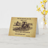 Vintager Bauers-Gruß-Karten-Bibel-Vers Karte (Gelbe Blume)