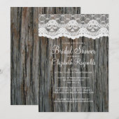Vintager Baum Bark Bridal Dusche Einladungen (Vorne/Hinten)