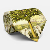 Vintager Baum Leben-christlicher Illustration 1892 Krawatte (Gerollt)