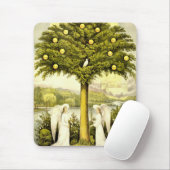 Vintager Baum Leben-christlicher Illustration 1892 Mousepad (Mit Mouse)