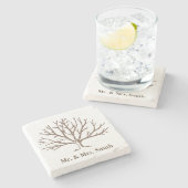 Vintager Baum Steinuntersetzer (Seitenansicht)