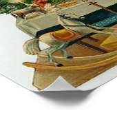 Vintager Baum und Holzspielzeug Poster (Ecke)