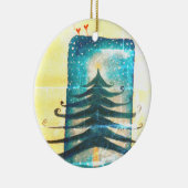 Vintager Baum Zeichnend Ornament (Rechts)