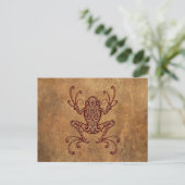 Vintager Baumfrosch Postkarte (Stehend Vorderseite)