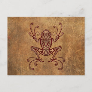 Vintager Baumfrosch Postkarte