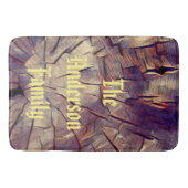 Vintager Baumstamm aus Holz, individuell anpassbar Badematte (Vorderseite)