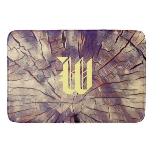 Vintager Baumstamm mit Baumstamm individuell einst Badematte (Vorderseite)