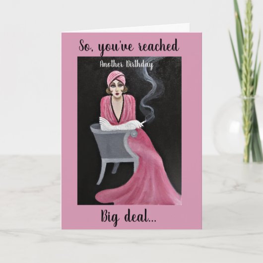 Vintager BdayStandard, 5" x 7" geklappte Grußkarte Karte (Vorderseite)