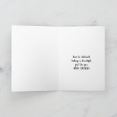 Vintager BdayStandard, 5" x 7" geklappte Grußkarte Karte (Innenseite)