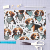 Vintager Beagle Welpe nahtlos Seidenpapier (Handwerk)