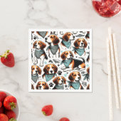 Vintager Beagle Welpe nahtlos Serviette (Beispiel)