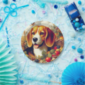 Vintager Beagle Welpenmalerei Pappteller (Party)