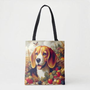 Vintager Beagle Welpenmalerei Tasche