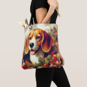 Vintager Beagle Welpenmalerei Tasche (Von Nahem)
