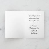 Vintager Begrüßungs-Erntedank Feiertagskarte (Innenseite)