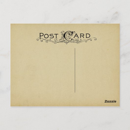 Vintager Beige Hintergrund für leeres Postkartenmu Postkarte (Rückseite)
