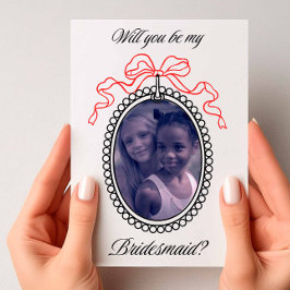 Vintager bekleideter Rahmen mit Vorschlag von Bow  Einladung